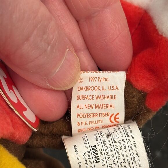 Ty Vintage Gobbles the Turkey - Retired Beanie Baby. With Tags. Size 9” - Picture 8 of 10